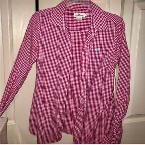 Vineyard vines plaid button down shirt